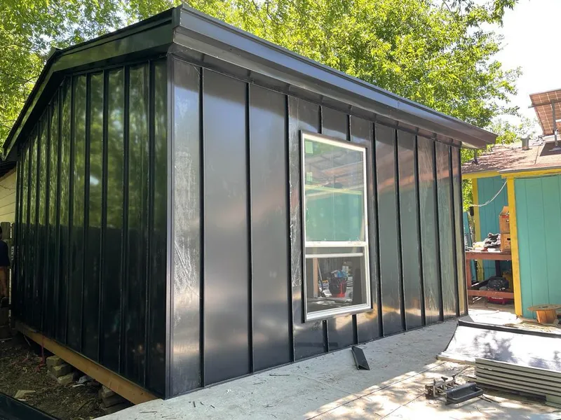 Black standing seam metal wall panels for Metal Roof Installation in Augusta